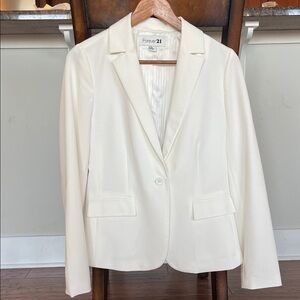 Forever 21 Women's Ivory Blazer